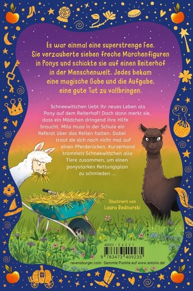 Produktbild: Die M&auml;rchenponys, Band 1 - Schneewittchen hat jetzt vier Hufe