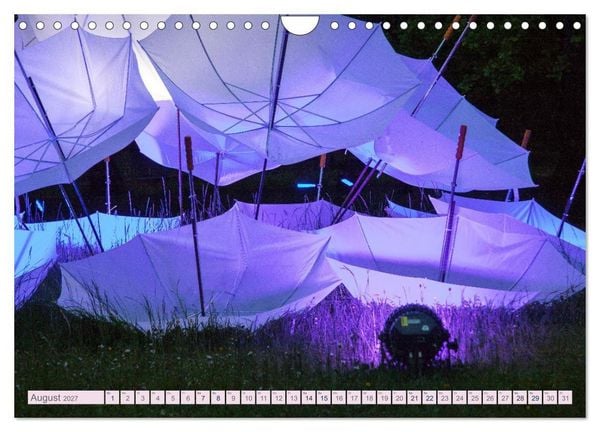 Produktbild: Schirme. Lichtinstallation Idee und Ausf&uuml;hrung des K&uuml;nstler Thomas Mogendorf (Wandkalender 2027 DIN A4 quer), CALVENDO Monatskalender