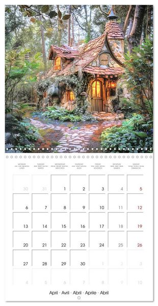 Produktbild: Enchanted Cabins (Wall Calendar 2026 12 &times; 12 Inch) CALVENDO 12 Month Wall Calendar