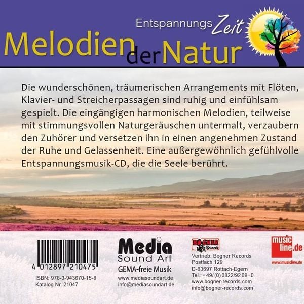 Produktbild: Entspannungszeit: Melodien der Natur