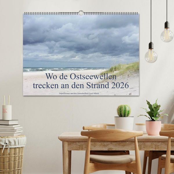 Produktbild: Wo de Ostseewellen trecken an den Strand 2026 (Wandkalender 2026 DIN A2 quer), CALVENDO Monatskalender