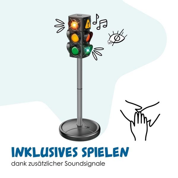 Produktbild: alldoro - Verkehrsampel mit Licht und Sound, 80 cm hoch
