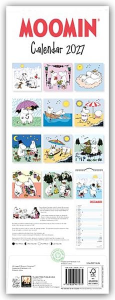 Produktbild: Moomin &ndash; Mumin Kalender &ndash; Slimline-Kalender 2027 &ndash; Original Flame Tree Publishing-Kalender Slimeline [Kalender]