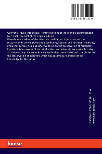 Produktbild: Gulliver's Travels into Several Remote Nations of the World