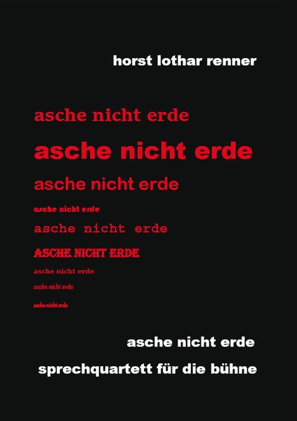 Asche nicht erde, Taschenbuch von Horst lothar renner, Rediroma-Verlag, 9783961031412