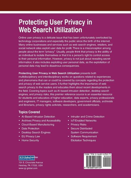 Produktbild: Protecting User Privacy in Web Search Utilization