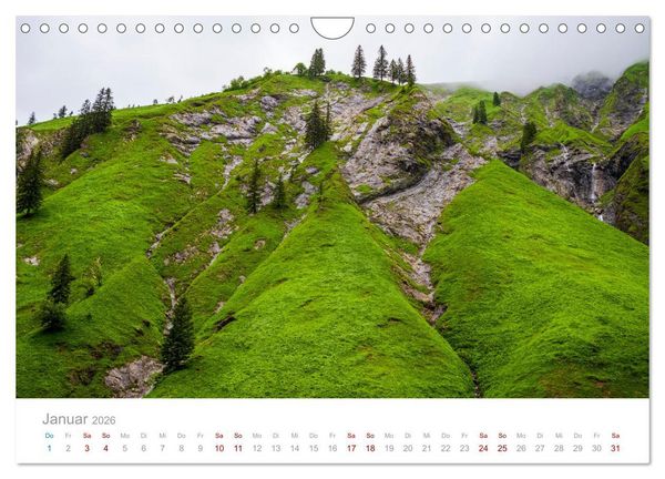Produktbild: Die Alpen - Wandern durch die sch&ouml;nste Bergregion Europas. (Wandkalender 2026 DIN A4 quer), CALVENDO Monatskalender