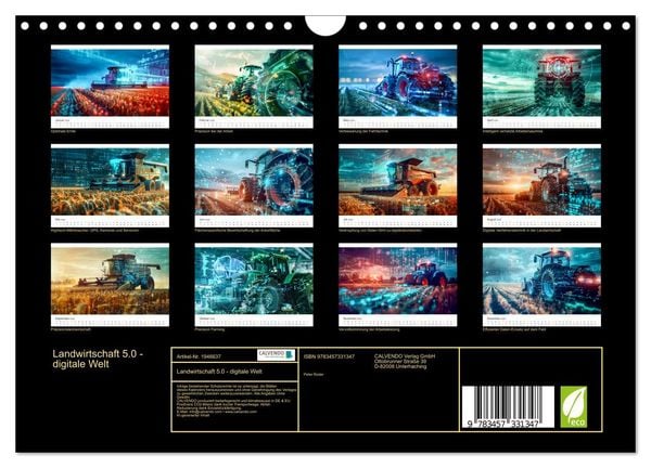 Produktbild: Landwirtschaft 5.0 - digitale Welt (Wandkalender 2026 DIN A4 quer), CALVENDO Monatskalender