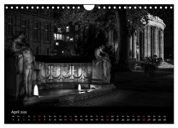Produktbild: Stuttgart bei Nacht (Wandkalender 2026 DIN A4 quer), CALVENDO Monatskalender