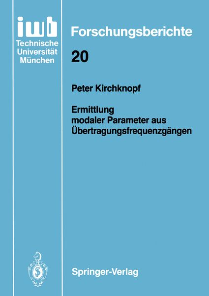 Produktbild: Ermittlung modaler Parameter aus &Uuml;bertragungsfrequenzg&auml;ngen