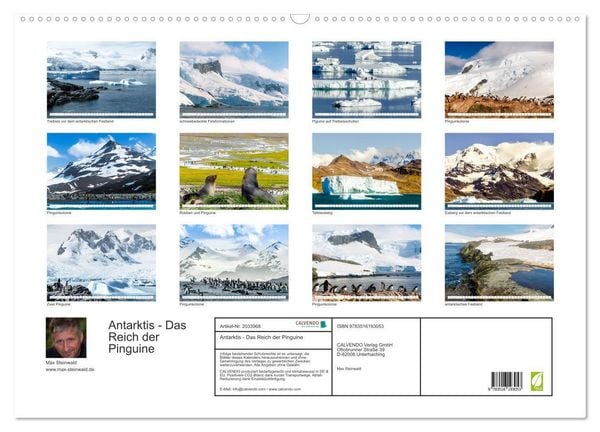 Produktbild: Antarktis - Das Reich der Pinguine (Wandkalender 2026 DIN A2 quer), CALVENDO Monatskalender
