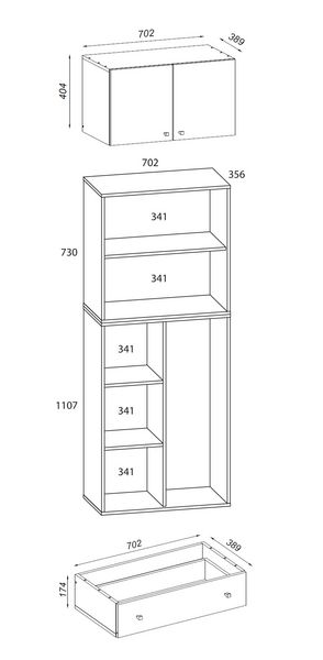 Produktbild: Holz Besenschrank Staubsauger Putzschrank Lona SA