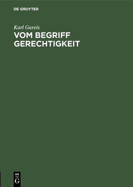 Produktbild: Vom Begriff Gerechtigkeit