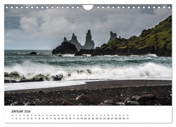 Produktbild: Island - rauhe Sch&ouml;nheit zum Verlieben (Wandkalender 2026 DIN A4 quer), CALVENDO Monatskalender
