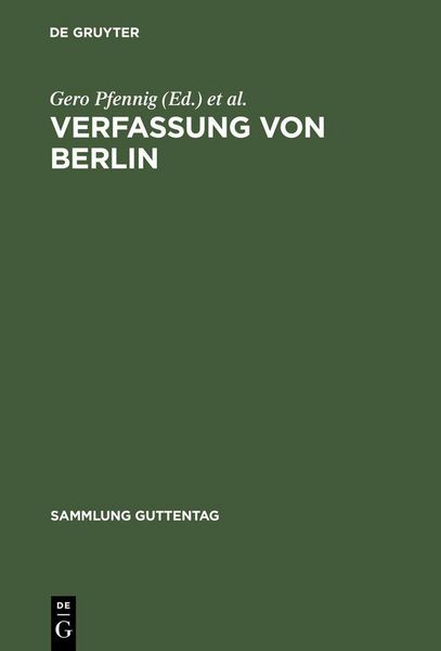 Produktbild: Verfassung von Berlin