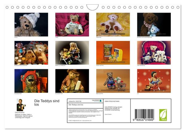 Produktbild: Die Teddys sind los (Wandkalender 2026 DIN A4 quer), CALVENDO Monatskalender