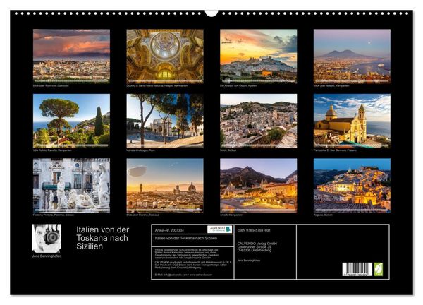 Produktbild: Italien von der Toskana nach Sizilien (Wandkalender 2026 DIN A2 quer), CALVENDO Monatskalender