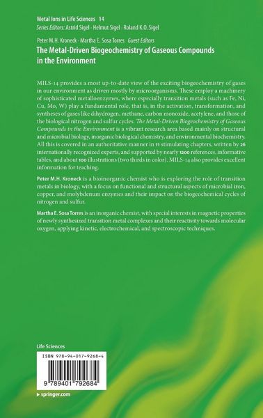 Produktbild: The Metal-Driven Biogeochemistry of Gaseous Compounds in the Environment