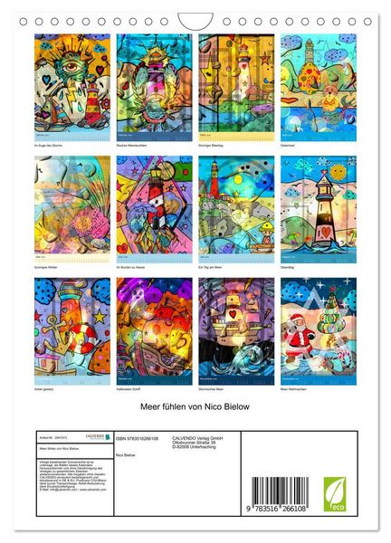 Produktbild: Meer f&uuml;hlen von Nico Bielow (Wandkalender 2026 DIN A4 hoch), CALVENDO Monatskalender
