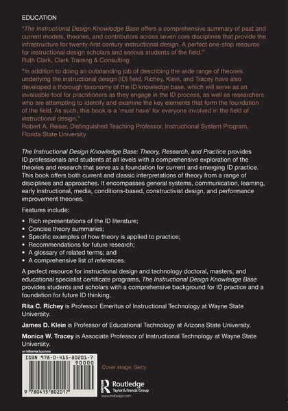 Produktbild: The Instructional Design Knowledge Base