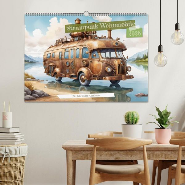 Produktbild: Steampunk Wohnmobile (Wandkalender 2026 DIN A2 quer), CALVENDO Monatskalender