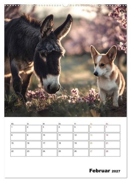 Produktbild: Ein Herz und eine Schnauze - Ein tierisch buntes Miteinander (Wandkalender 2027 DIN A2 hoch), CALVENDO Monatskalender