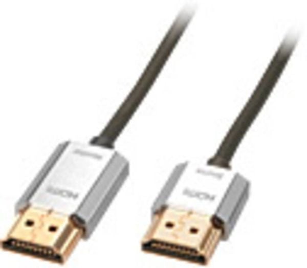 LINDY HDMI Anschlusskabel HDMI-A Stecker, HDMI-A Stecker 4.50m Grau 41676 High Speed-HDMI mit Ethernet, OFC-Leiter, Rund