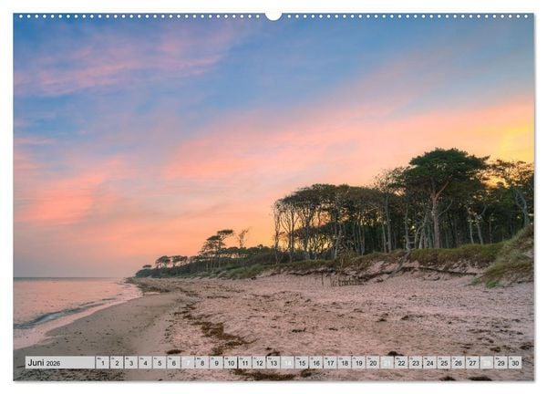 Produktbild: Wundersch&ouml;ne Ostsee - Traumhafte Stimmungen entlang der K&uuml;ste (hochwertiger Premium Wandkalender 2026 DIN A2 quer), Kunstdruck in Hochglanz