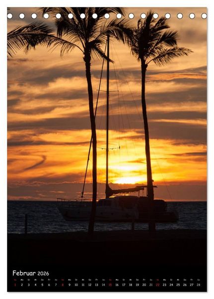 Produktbild: Hawaiian Sunsets (Tischkalender 2026 DIN A5 hoch), CALVENDO Monatskalender