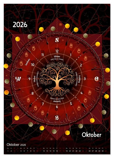 Produktbild: Jahreskreise (Tischkalender 2026 DIN A5 hoch), CALVENDO Monatskalender