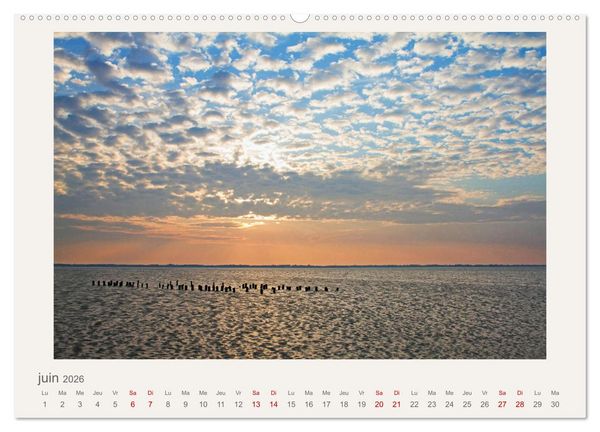Produktbild: La mer sous le ciel (Calendrier mural 2026 DIN A2 vertical) calendrier de bureau