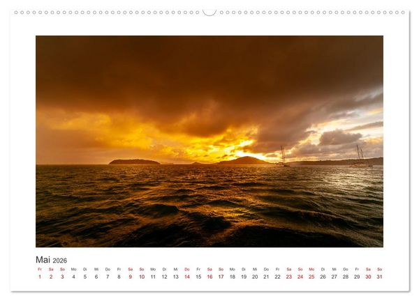 Produktbild: Karibische Segeltr&auml;ume (hochwertiger Premium Wandkalender 2026 DIN A2 quer), Kunstdruck in Hochglanz