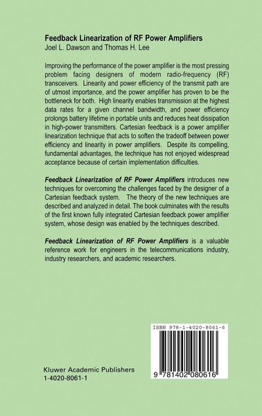 Produktbild: Feedback Linearization of RF Power Amplifiers