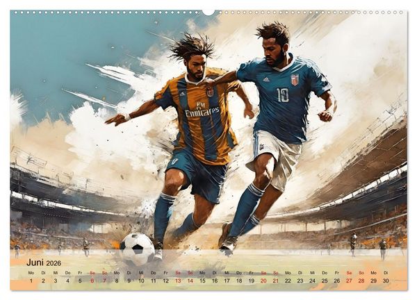 Produktbild: Fu&szlig;ball - Finale (hochwertiger Premium Wandkalender 2026 DIN A2 quer), Kunstdruck in Hochglanz