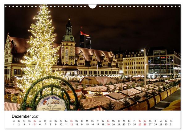 Produktbild: Leipzig &ndash; Stadtansichten zum Verlieben (Wandkalender 2027 DIN A3 quer), CALVENDO Monatskalender