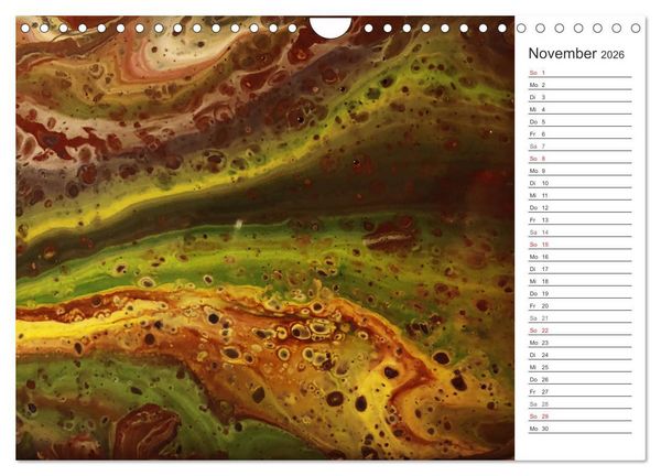 Produktbild: Abstract World - abstrakte Kunst in Acrylflie&szlig;technik (Wandkalender 2026 DIN A4 quer), CALVENDO Monatskalender