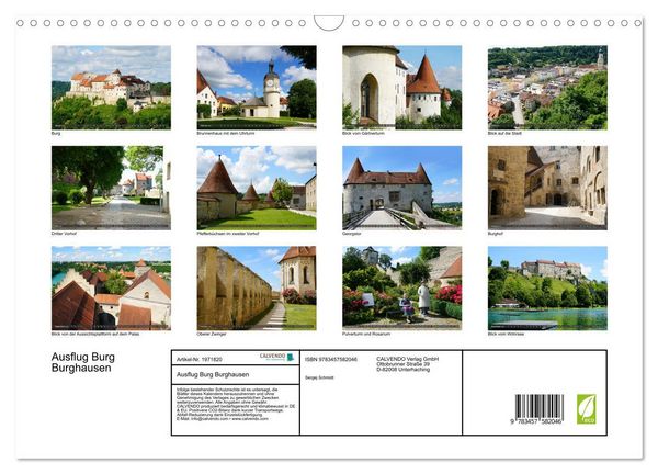 Produktbild: Ausflug Burg Burghausen (Wandkalender 2026 DIN A3 quer), CALVENDO Monatskalender