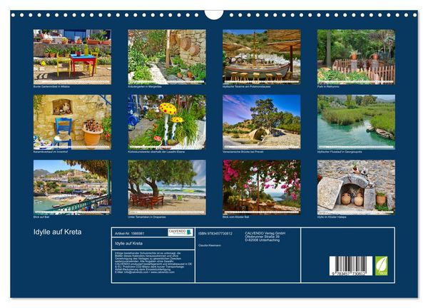 Produktbild: Idylle auf Kreta (Wandkalender 2026 DIN A3 quer), CALVENDO Monatskalender