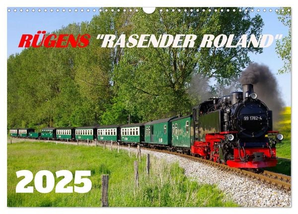 Rügens 'rasender Roland' (Wandkalender 2025 DIN A3 quer), CALVENDO Monatskalender