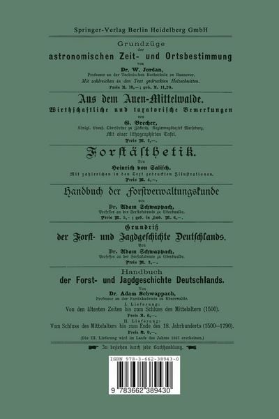 Produktbild: Chronik des Deutschen Forstwesens im Jahre 1886