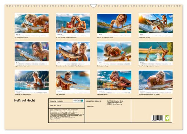 Produktbild: Hei&szlig; auf Hecht (Wandkalender 2026 DIN A2 quer), CALVENDO Monatskalender