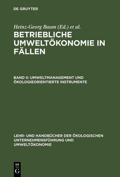 Produktbild: Umweltmanagement und &ouml;kologieorientierte Instrumente