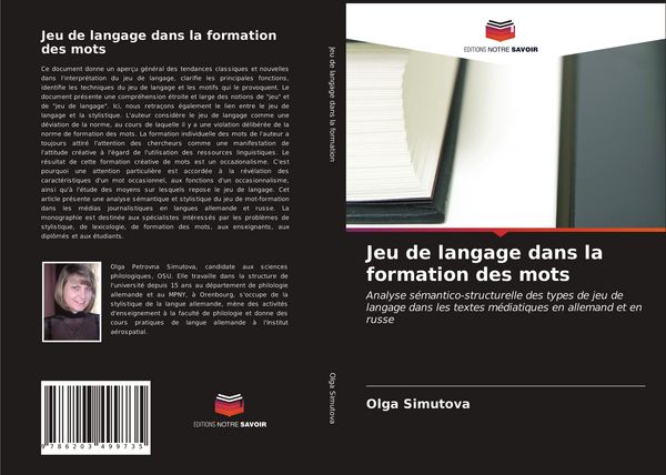 Produktbild: Jeu de langage dans la formation des mots