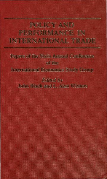 Produktbild: Policy and Performance in International Trade
