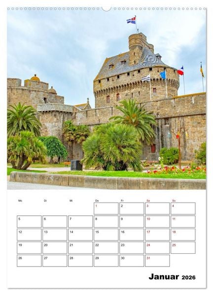 Produktbild: Saint Malo - Reiseplaner (hochwertiger Premium Wandkalender 2026 DIN A2 hoch), Kunstdruck in Hochglanz