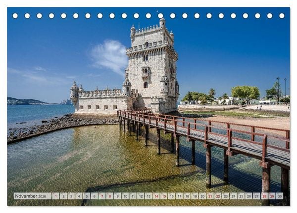 Produktbild: Lissabon Stadtansichten (Tischkalender 2026 DIN A5 quer), CALVENDO Monatskalender