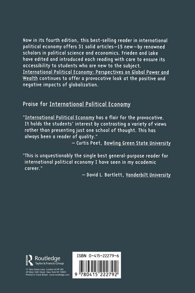 Produktbild: International Political Economy