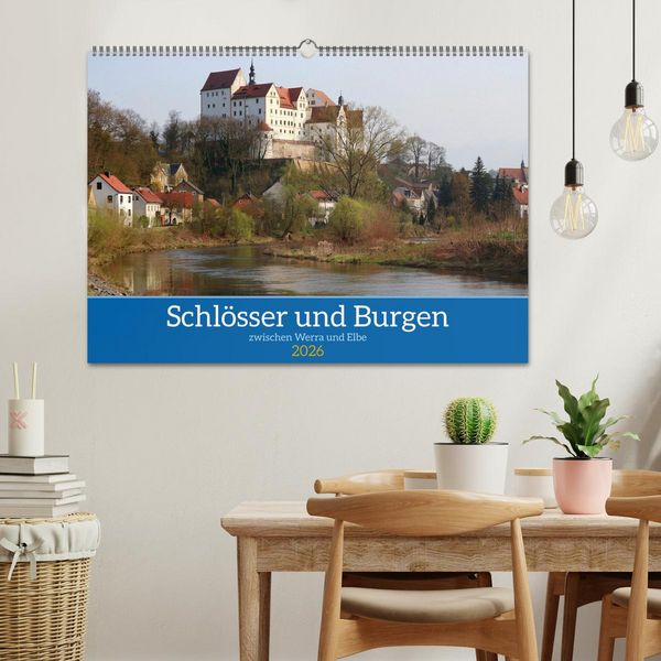 Produktbild: Schl&ouml;sser und Burgen zwischen Werra und Elbe (Wandkalender 2026 DIN A2 quer), CALVENDO Monatskalender