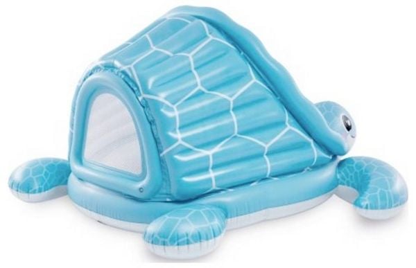 Produktbild: Das Intex &bdquo;Schildkr&ouml;tenhaus Playland&ldquo; bietet mit gro&szlig;em Platz und Sonnendach jede Menge Wasserspa&szlig; f&uuml;r Kinder ab 2 Jahren.