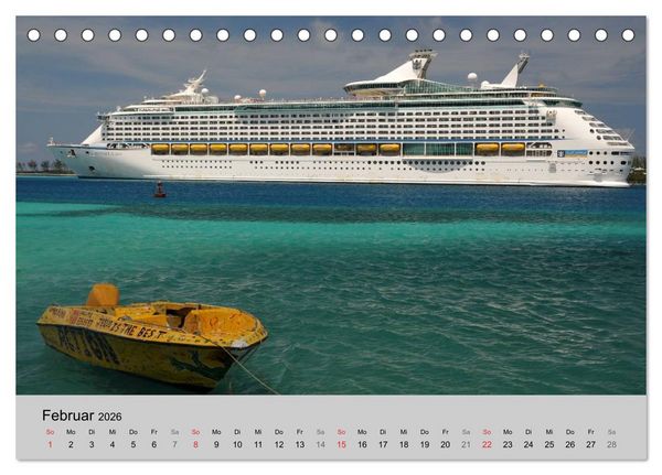 Produktbild: Kreuzfahrt Impressionen (Tischkalender 2026 DIN A5 quer), CALVENDO Monatskalender